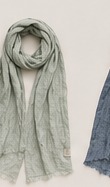 Sea Glass colorway linen scarf